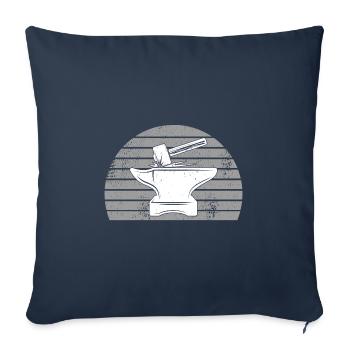 Forgeron - Housse de coussin décorative 45 x 45 cm - bleu marine - Devant