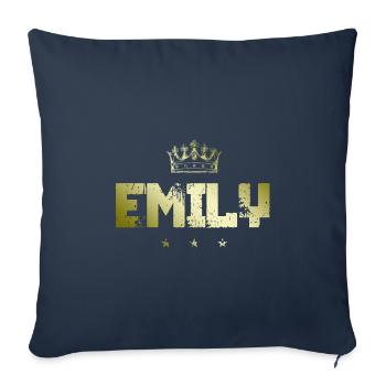 Emily - Sofakissenbezug 45 x 45 cm - Navy - Vorne