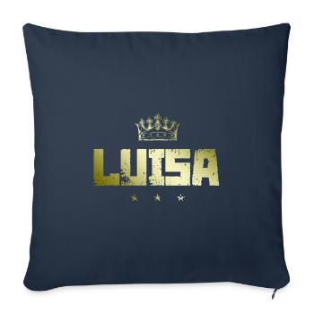 Luisa - Sofakissenbezug 45 x 45 cm - Navy - Vorne