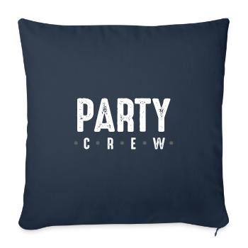 Équipage de fête - Housse de coussin décorative 45 x 45 cm - bleu marine - Devant