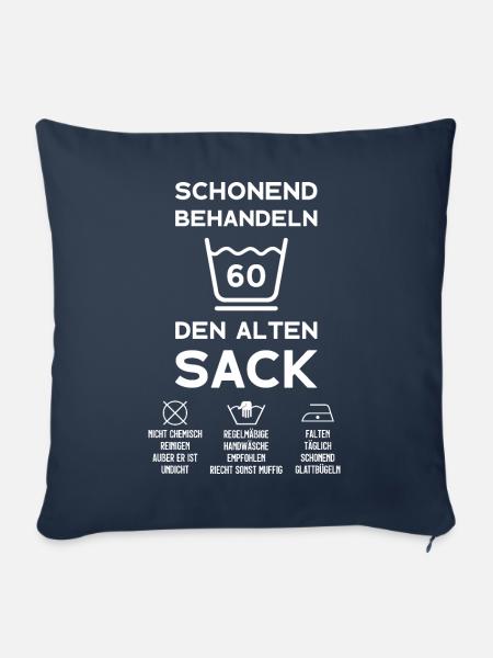 60. GEBURTSTAG JAHRGANG 1963 60 JAHRE ALTER SACK - Sofakissenbezug 45 x 45 cm - Navy