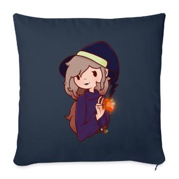 Chibi Witchy Freya - Sofakissenbezug 45 x 45 cm - Navy - Vorne