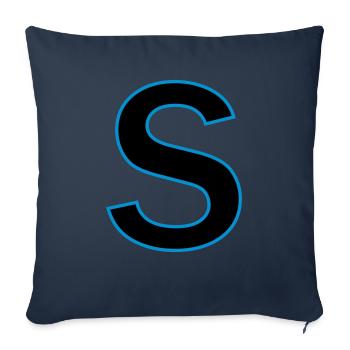 le vecteur lettre de - Housse de coussin décorative 45 x 45 cm - bleu marine - Devant