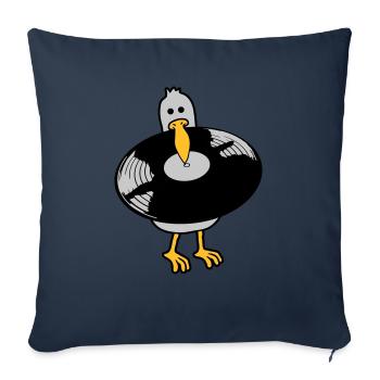 Party Seagull Disque vinyle - Housse de coussin décorative 45 x 45 cm - bleu marine - Devant