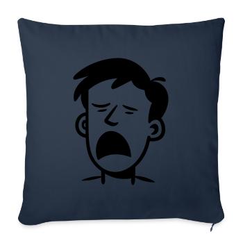 fatigue - Housse de coussin décorative 45 x 45 cm - bleu marine - Devant