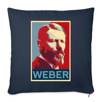 Max Weber - Housse de coussin décorative 45 x 45 cm - bleu marine - Devant