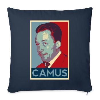 Albert Camus Shirt - Sofa pillowcase 17,3'' x 17,3'' (45 x 45 cm) - navy - Front
