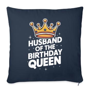 Mari, Conjoint, Famille, Mariage - Housse de coussin décorative 45 x 45 cm - bleu marine - Devant