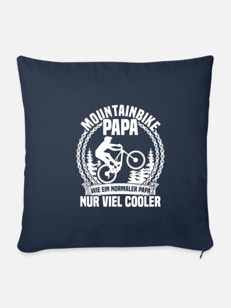 Mountainbike Papa - MTB Fahrrad - Sofakissenbezug 45 x 45 cm - Navy