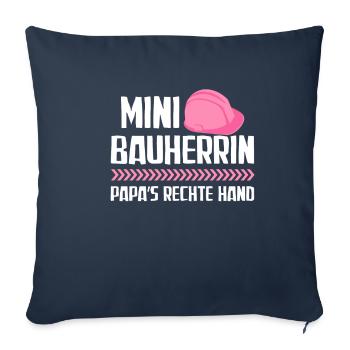 Bauherrin Tochter Richtfest Hausbau - Sofakissenbezug 45 x 45 cm - Navy - Vorne