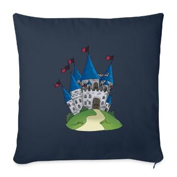 Ritterburg Château Ritter Château - Housse de coussin décorative 45 x 45 cm - bleu marine - Devant