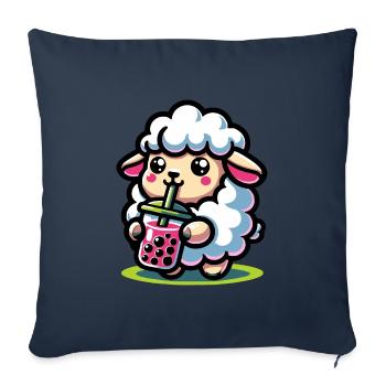 Bubble Tea Sheep Boba Tea Kawaii Gift - Sofa pillowcase 17,3'' x 17,3'' (45 x 45 cm) - navy - Front