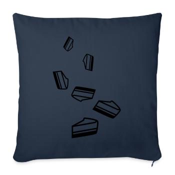 Cake cheesecake - Sofa pillowcase 17,3'' x 17,3'' (45 x 45 cm) - navy - Front