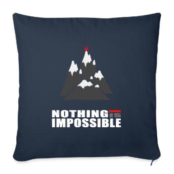 alpiniste escalade alpine escalade corde équipe - Housse de coussin décorative 45 x 45 cm - bleu marine - Devant