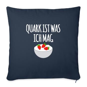Quark with strawberries - Sofa pillowcase 17,3'' x 17,3'' (45 x 45 cm) - navy - Front