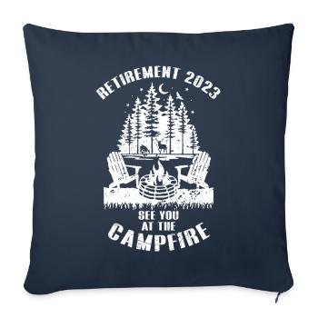 Camping Urlaub 2023 Rentner Pensionär Reisen Rente - Sofakissenbezug 45 x 45 cm - Navy - Vorne
