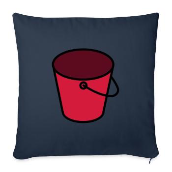 Seau Couleur Personnalisable - Housse de coussin décorative 45 x 45 cm - bleu marine - Devant