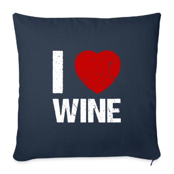 I love Wine Wine Lovers Wine - Sofa pillowcase 17,3'' x 17,3'' (45 x 45 cm) - navy - Front