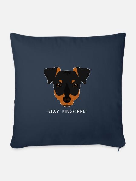 pinscher - Sofakissenbezug 45 x 45 cm - Navy