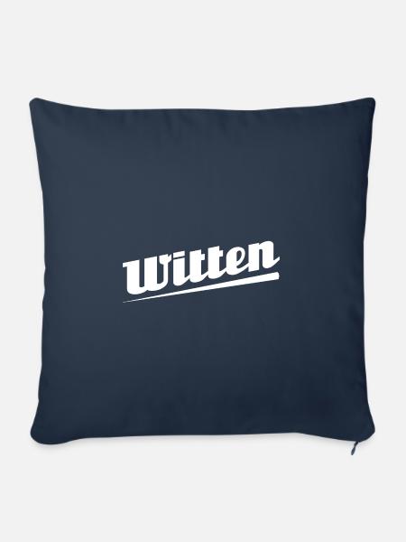 Witten - Textdesign mit Stadtnamen - Sofakissenbezug 45 x 45 cm - Navy