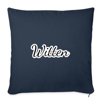 Witten - Textdesign mit Stadtnamen - Sofakissenbezug 45 x 45 cm - Navy - Vorne
