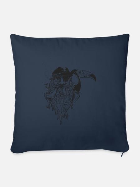 Piratentukan tatoo - Sofakissenbezug 45 x 45 cm - Navy