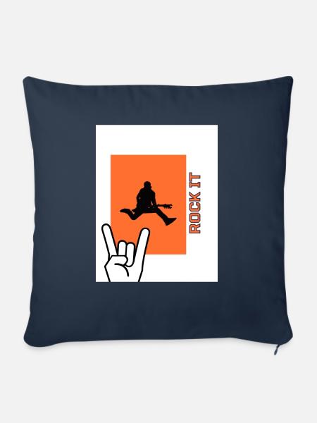 ROCK IT - Sofakissenbezug 45 x 45 cm - Navy