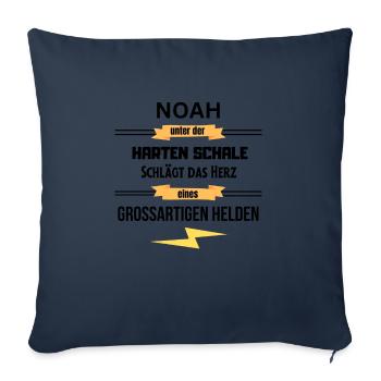 Noah unter harte Schale eines Großartigen Helden - Sofakissenbezug 45 x 45 cm - Navy - Vorne