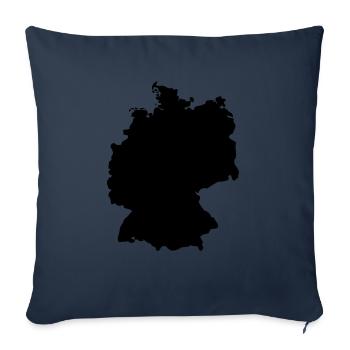 Germany, outlined, shade, outline, Germany, - Sofa pillowcase 17,3'' x 17,3'' (45 x 45 cm) - navy - Front