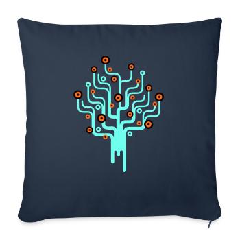 baum2_3f - Sofa pillowcase 17,3'' x 17,3'' (45 x 45 cm) - navy - Front