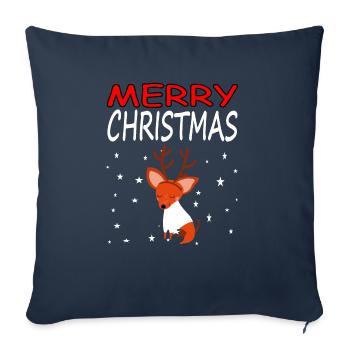 Frohe Weihnachten Nikolaus frohes Fest Geschenk - Sofakissenbezug 45 x 45 cm - Navy - Vorne
