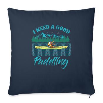 J'ai besoin d'un bon canot - Housse de coussin décorative 45 x 45 cm - bleu marine - Devant