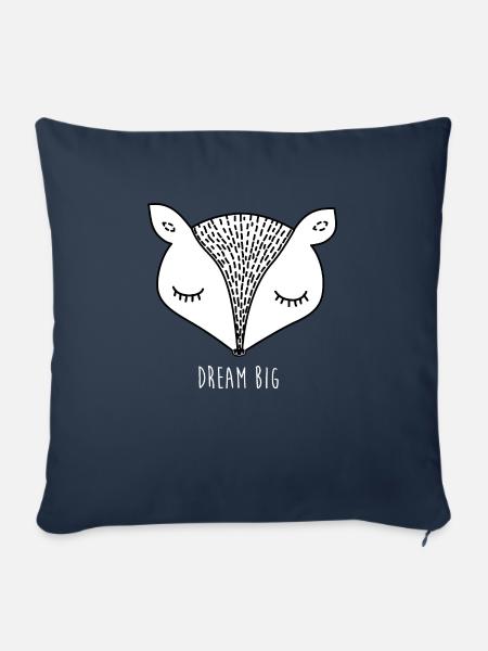 Forest animal mouse possum face asleep - Sofa pillowcase 17,3'' x 17,3'' (45 x 45 cm) - navy