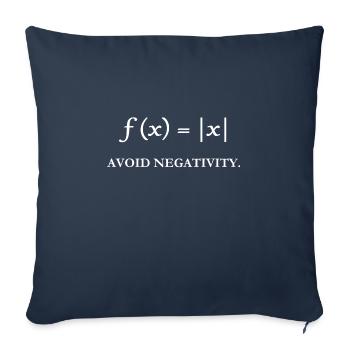 Chemise de maths - énonciations drôles pour le professeur, cadeau - Housse de coussin décorative 45 x 45 cm - bleu marine - Devant