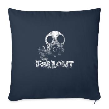Fallout Gasmasken Shirt - Sofakissenbezug 45 x 45 cm - Navy - Vorne