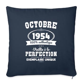 70th Anniversary - October 1954 Perfection - Sofa pillowcase 17,3'' x 17,3'' (45 x 45 cm) - navy - Front