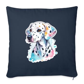 Dalmatian Watercolors - Sofa pillowcase 17,3'' x 17,3'' (45 x 45 cm) - navy - Front