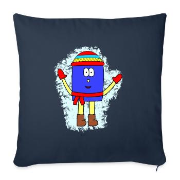 Winter Mutism Design - Sofa pillowcase 17,3'' x 17,3'' (45 x 45 cm) - navy - Front