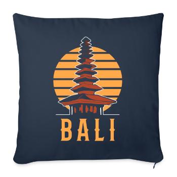 Bali Indonésie - Housse de coussin décorative 45 x 45 cm - bleu marine - Devant