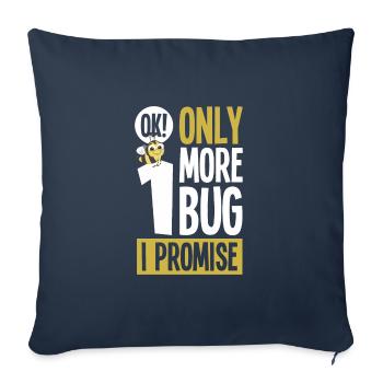 Insectes - Housse de coussin décorative 45 x 45 cm - bleu marine - Devant