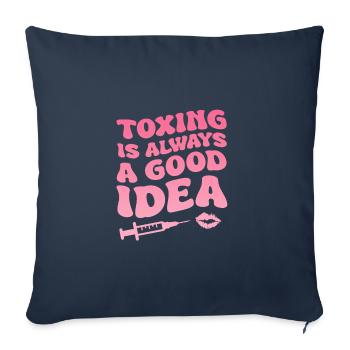 Beautician - Sofa pillowcase 17,3'' x 17,3'' (45 x 45 cm) - navy - Front