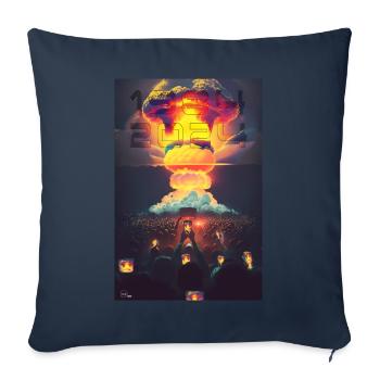 NUKE 2 By Yume Origins - Housse de coussin décorative 45 x 45 cm - bleu marine - Devant