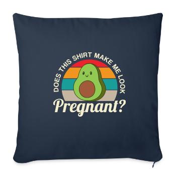 Parents de grossesse drôle enceinte - Housse de coussin décorative 45 x 45 cm - bleu marine - Devant