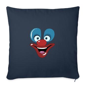 Glücklicher Clown Gesicht Design - Sofakissenbezug 45 x 45 cm - Navy - Vorne