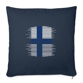 Finland Flag Suomi Finnish Flag Used Look - Sofa pillowcase 17,3'' x 17,3'' (45 x 45 cm) - navy - Front