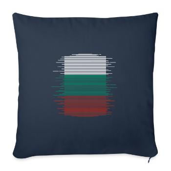 Drapeau Bulgarie Drapeau bulgare Sables d'Or - Housse de coussin décorative 45 x 45 cm - bleu marine - Devant