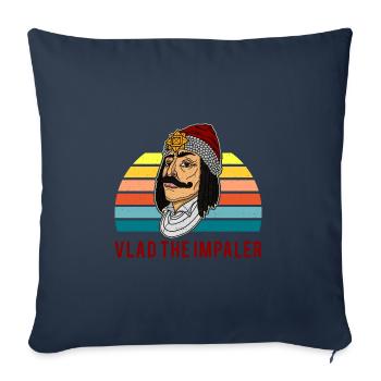 Dracula, Vampire, Vlad Tepes, Romania, Balkans - Sofa pillowcase 17,3'' x 17,3'' (45 x 45 cm) - navy - Front