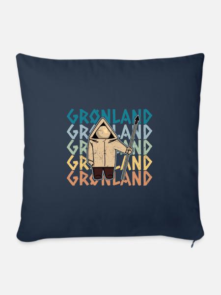 Grönland Thulemand Dänemark Inuit Religion - Sofakissenbezug 45 x 45 cm - Navy