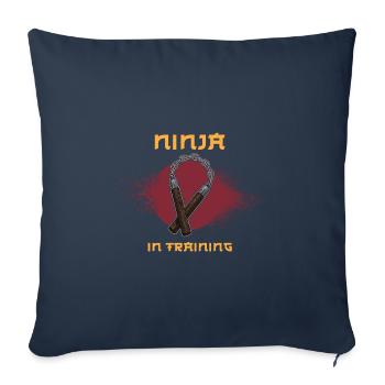 Ninjutsu Nunchaku Ninja Training Weapons Karate - Sofa pillowcase 17,3'' x 17,3'' (45 x 45 cm) - navy - Front