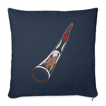 Didgeridoo Didjeridu - Sofa pillowcase 17,3'' x 17,3'' (45 x 45 cm) - navy - Front